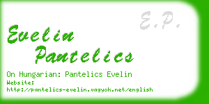 evelin pantelics business card